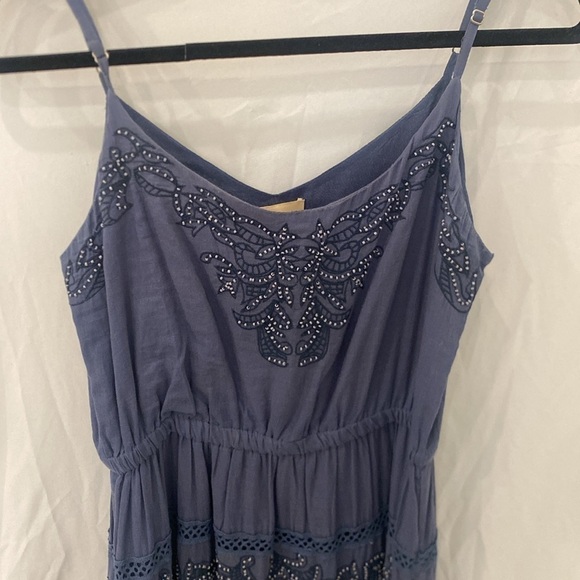 Love the Label Dress beaded blue maxi dress sz small - Picture 2 of 6